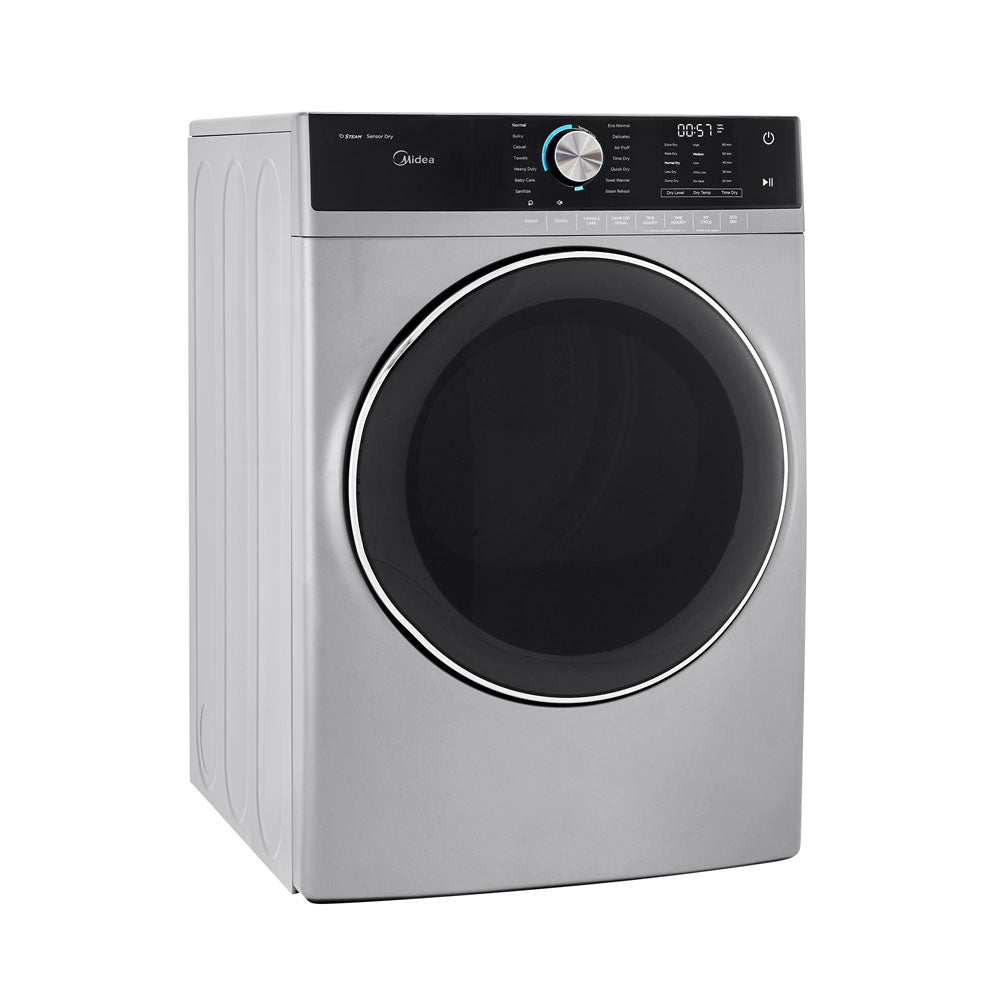 Midea 8.0 Cu. Ft. Front Load Gas Dryer in Graphite Silver (MLG52S7AGS)