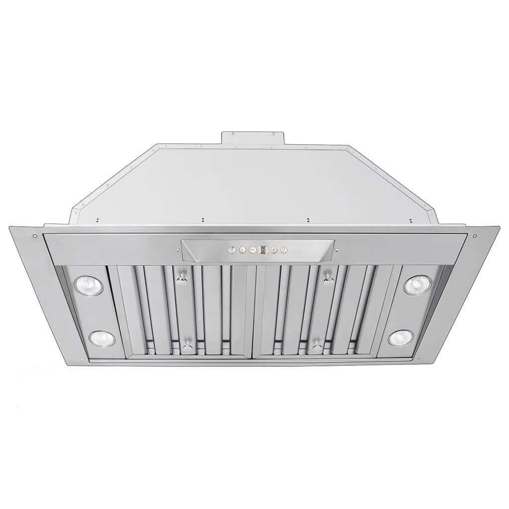 Proline Hurricane Ducted Range Hood Insert in Stainless Steel with Size and Motor Options (PLJL INS.21) main image.