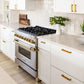 ZLINE Autograph Edition 36 in. Kitchen Package with Stainless Steel Dual Fuel Range and Range Hood with Polished Gold Accents (2AKP-RARH36-G)