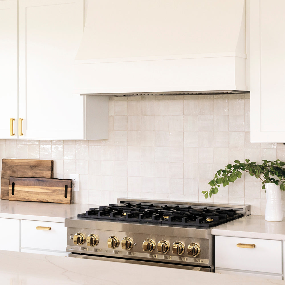 ZLINE Autograph Edition 36 in. 4.6 cu. ft. Legacy Dual Fuel Range with 6 Burner Gas Cooktop and Electric Convection Oven in Stainless Steel and Polished Gold Accents, Open Box-Good Condition