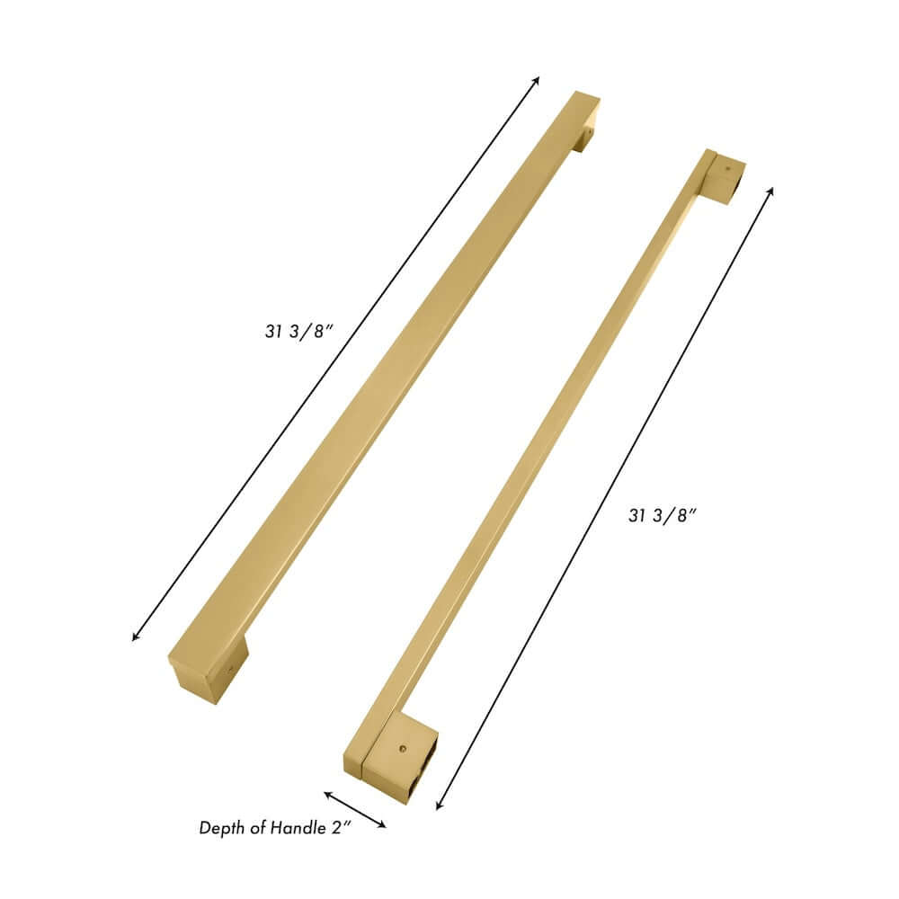 ZLINE Autograph Edition Square Handles for Freestanding Refrigerators (RFMHZ-F-36) dimensional diagram with measurements.