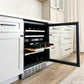 ZLINE 24 in. Monument Dual Zone 44 Bottle Wine Cooler with Wood Shelves in Stainless Steel, Open Box-Good Condition