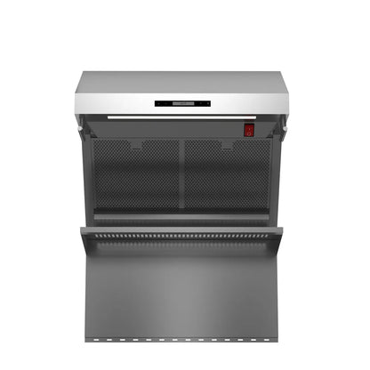 Forno Savona 30 in. Wall Mount Range Hood with Backsplash with Red Light Warmer and Shelf (FRHWM5029-30HB)