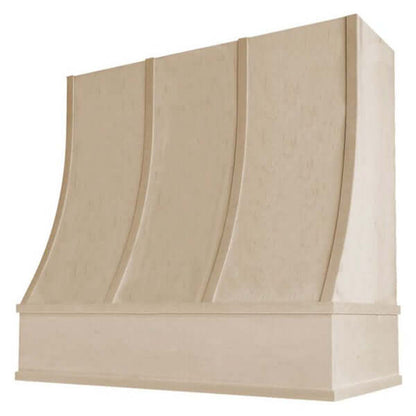 Hoodsly Sloped Wall Mount Wooden Range Hood with Strapping and Size and Color Options