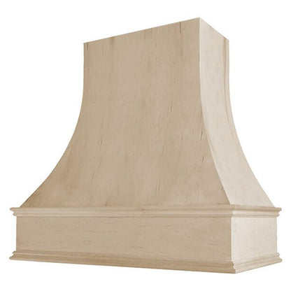Hoodsly Curved Wall Mount Wooden Range Hood with Size and Color Options