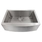 ZLINE 30 in. Zermatt Farmhouse Apron Mount Single Bowl Kitchen Sink with Bottom Grid and Color Options (SAS-30)