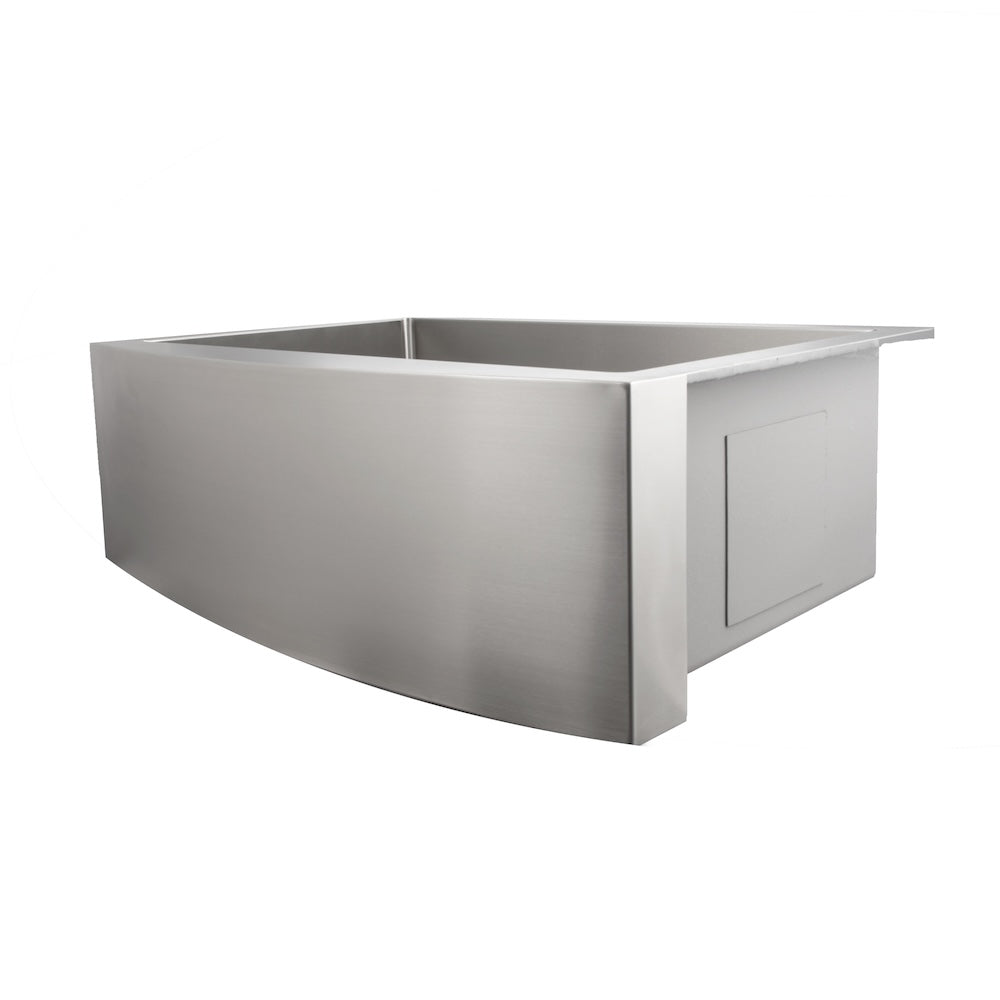 ZLINE 30 in. Zermatt Farmhouse Apron Mount Single Bowl Kitchen Sink with Bottom Grid and Color Options (SAS-30) main image.