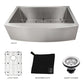 ZLINE 33 in. Vail Farmhouse Apron Mount Single Bowl Kitchen Sink with Bottom Grid and Color Options (SAS-33)