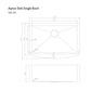 Technical drawing of ZLINE 30 in. Zermatt Farmhouse Apron Mount Single Bowl Kitchen Sink with Bottom Grid and Color Options (SAS-30) with dimensions labeled