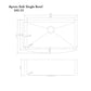 ZLINE 33 in. Vail Farmhouse Apron Mount Single Bowl Kitchen Sink with Bottom Grid and Color Options (SAS-33)