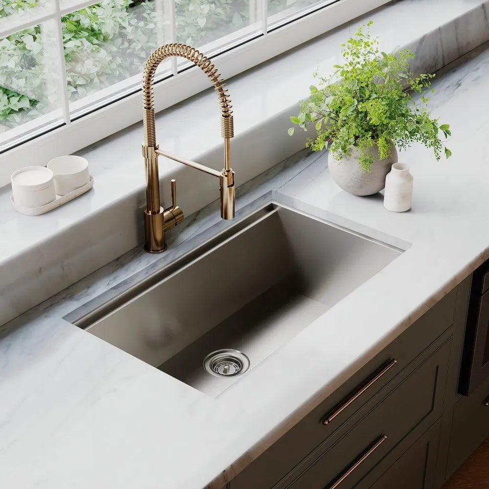 ZLINE 30 in. Garmisch Undermount Single Bowl Kitchen Sink with Bottom Grid and Accessories with Color Options (SLS-30)