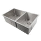 ZLINE 33 in. Chamonix Undermount Double Bowl Kitchen Sink with Bottom Grid (SR60D-33)