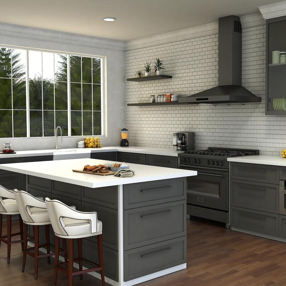ZLINE Sierra Kitchen Faucet (SRA-KF) Brushed Nickel in a luxury kitchen.