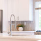 ZLINE Sierra Kitchen Faucet (SRA-KF) Chrome in a luxury kitchen.