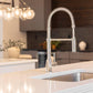ZLINE Sierra Kitchen Faucet (SRA-KF) Chrome in a luxury kitchen.
