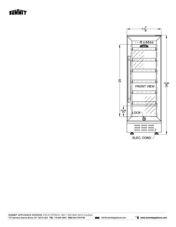 SUMMIT 12 in. Built-In Wine Cellar (SWC1224B) 