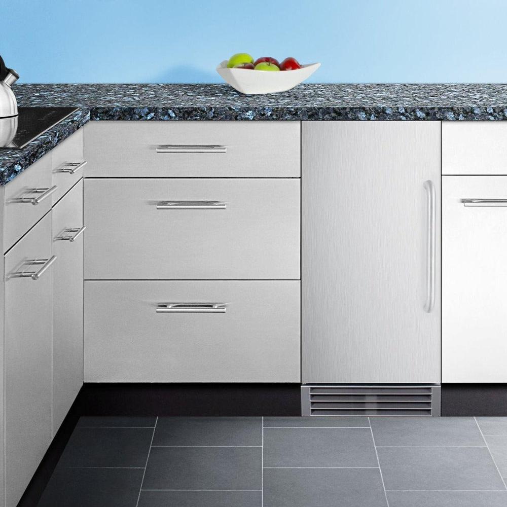 SUMMIT 14.5 in. Built-In 50 lb. Clear Icemaker (BIM44GCSS) 