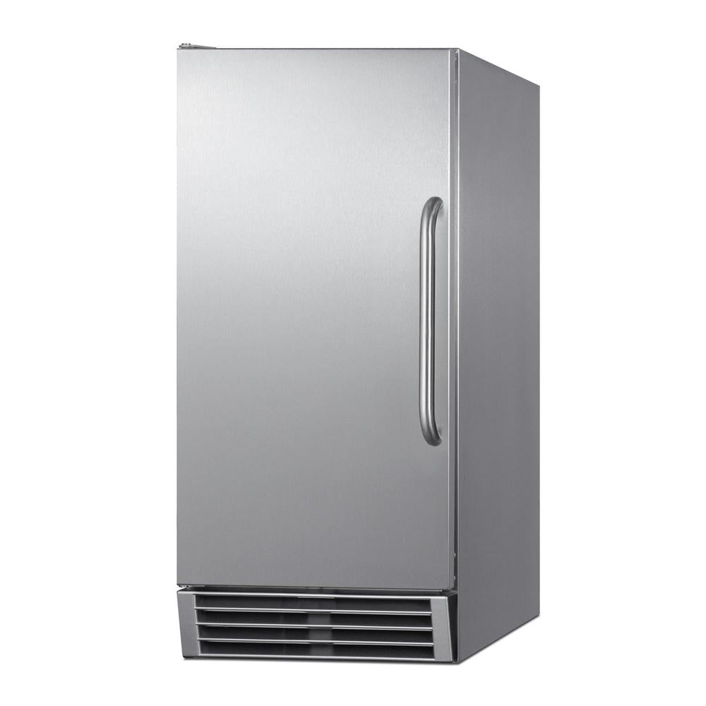 SUMMIT 14.5 in. Built-In 50 lb. Clear Icemaker (BIM44GCSS) 