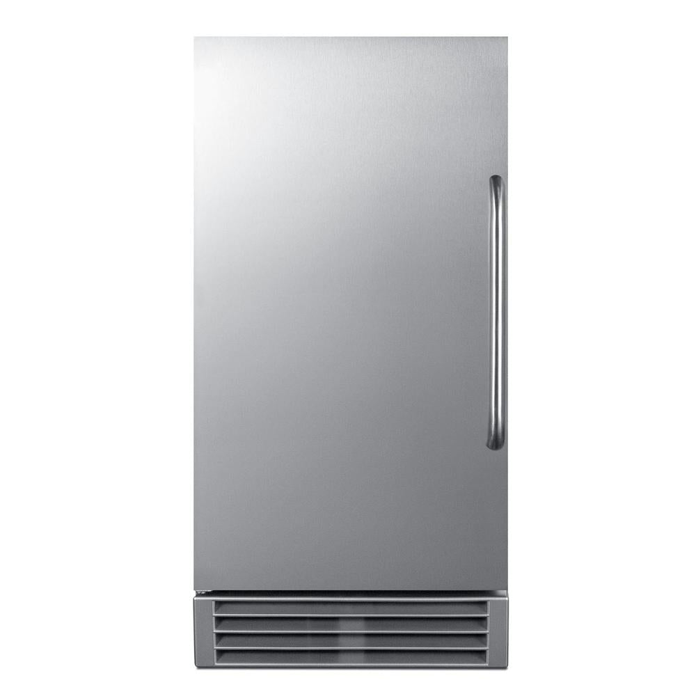 SUMMIT 14.5 in. Built-In 50 lb. Clear Icemaker (BIM44GCSS) Stainless Steel