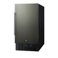 SUMMIT 18 in. Built-In All-Refrigerator (FF1843B) Black Stainless