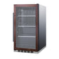 SUMMIT 19 in. Shallow Depth Indoor/Outdoor Beverage Cooler (SPR488BO) Panel Ready/Glass