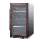 SUMMIT 19 in. Shallow Depth Indoor/Outdoor Beverage Cooler (SPR488BO) Panel Ready/Glass