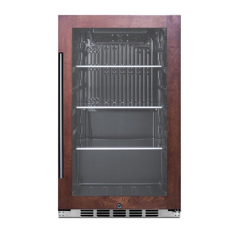 SUMMIT 19 in. Shallow Depth Indoor/Outdoor Beverage Cooler (SPR488BO) front, closed.