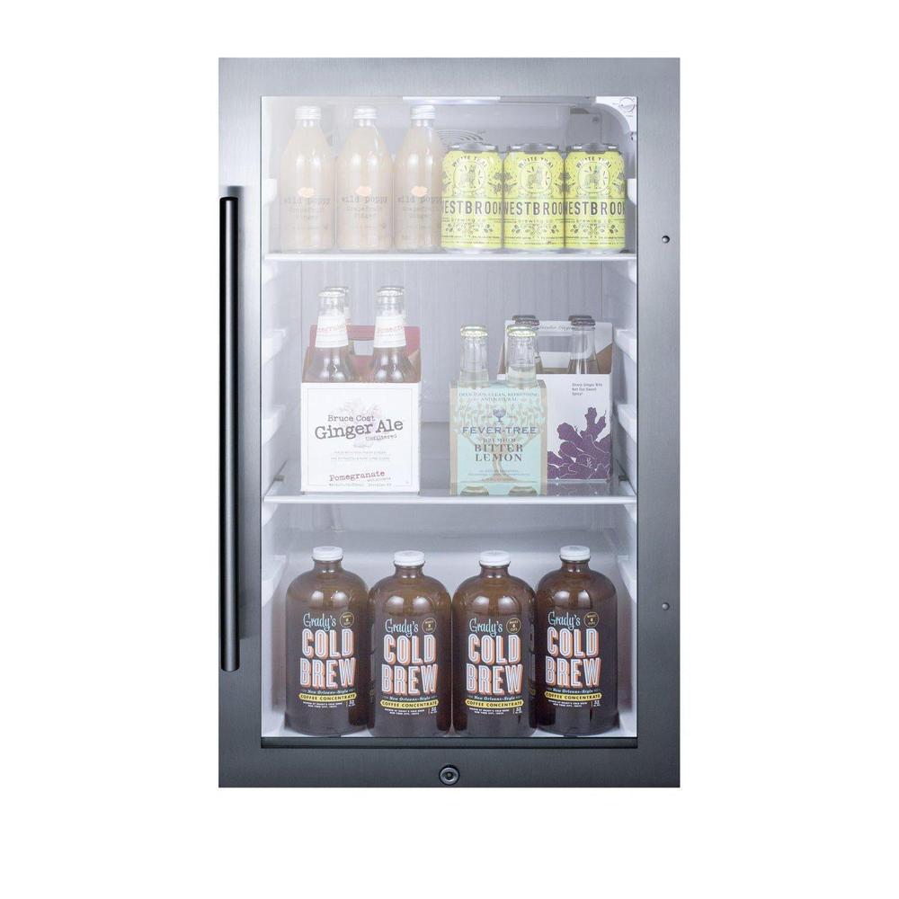 SUMMIT 19 in. Shallow Depth Indoor/Outdoor Beverage Cooler (SPR489OS) 