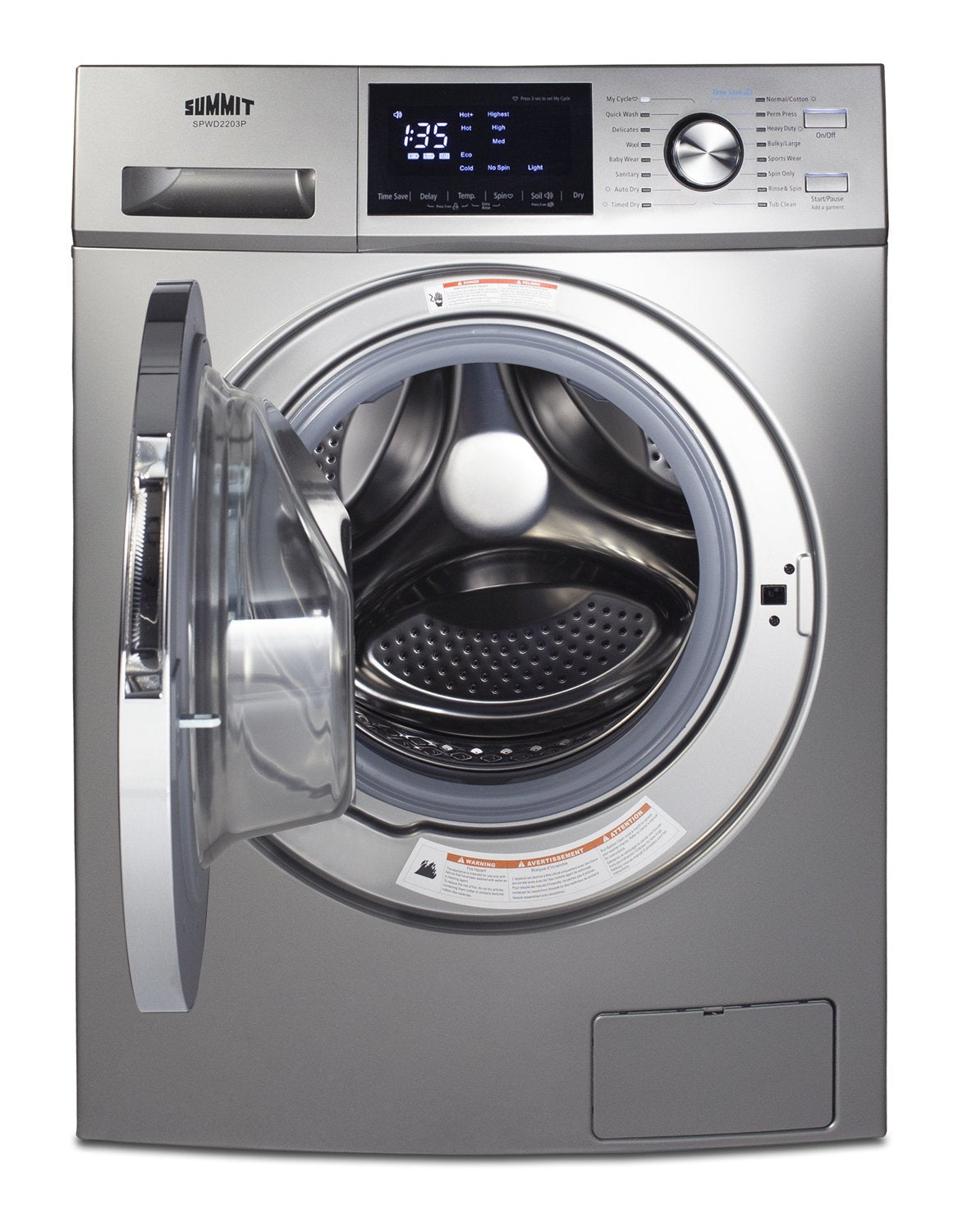 SUMMIT 24 in. 115V Washer/Dryer Combo (SPWD2203P) 