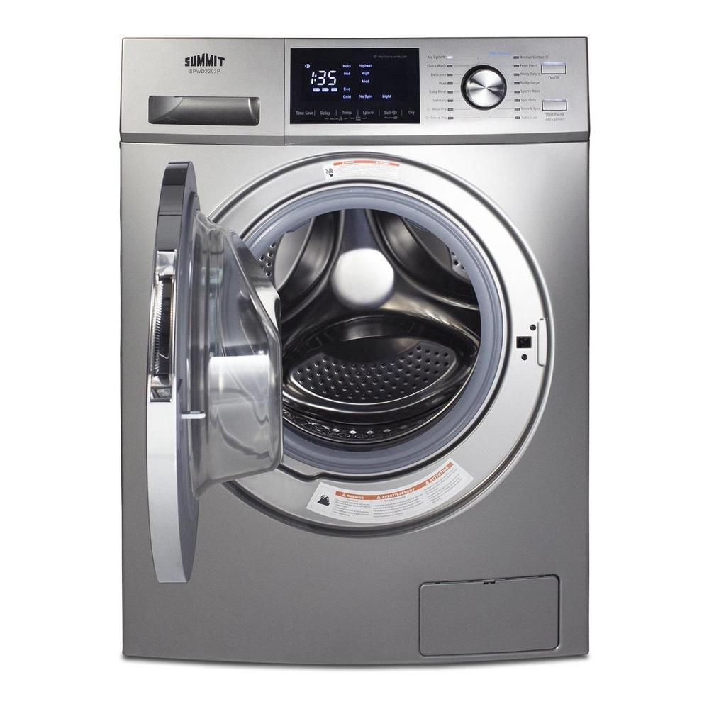 Summit 24" Wide 115V Washer/Dryer Combo - white background
