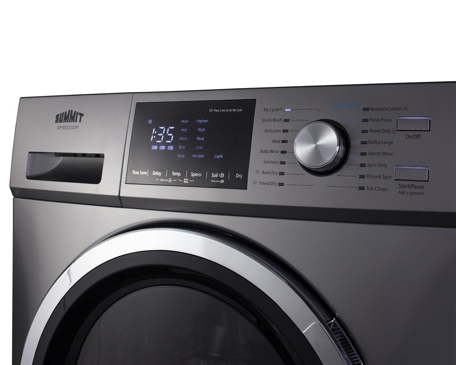 SUMMIT 24 in. 115V Washer/Dryer Combo (SPWD2203P) 