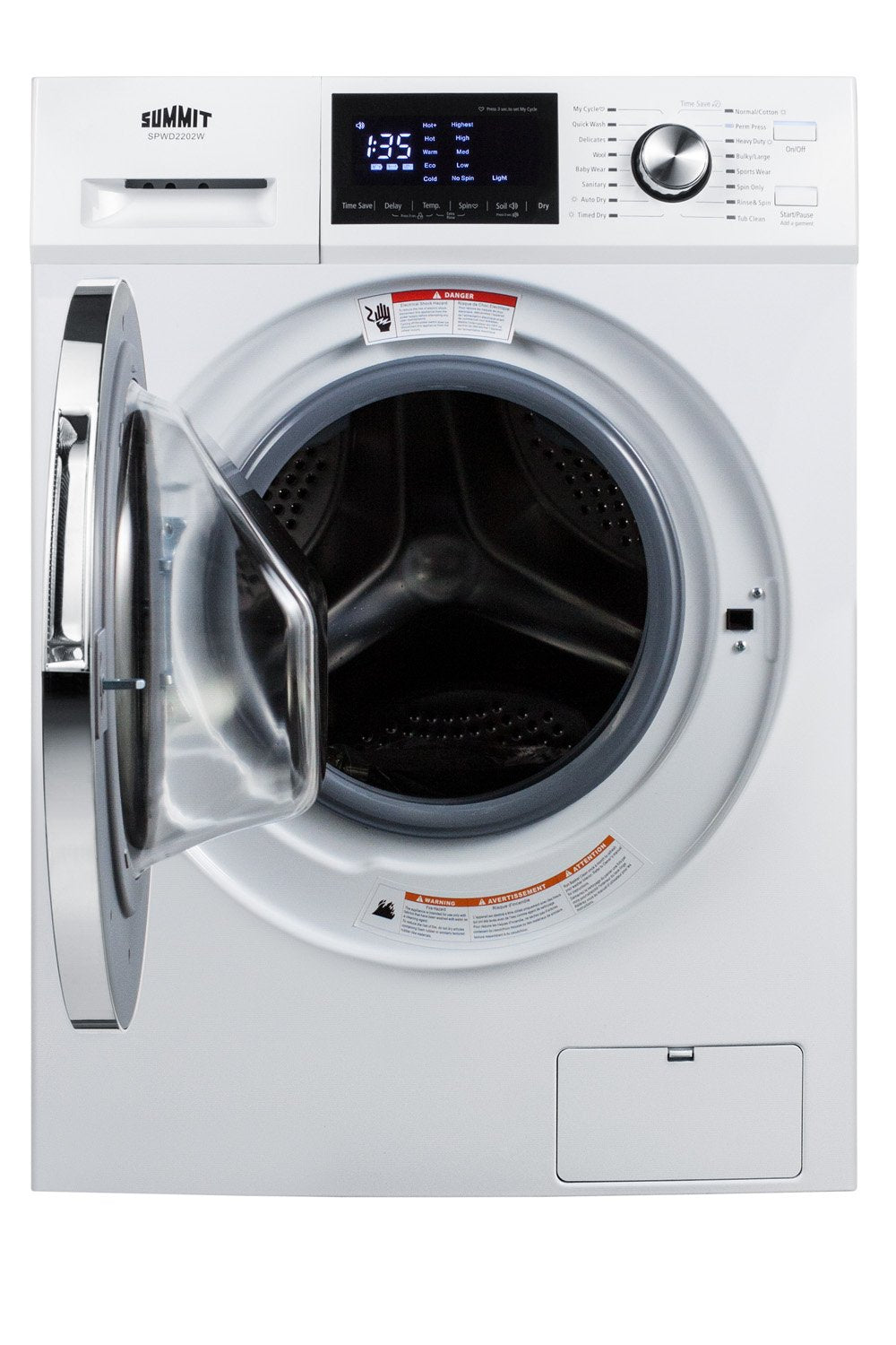 SUMMIT 24 in. 115V Washer/Dryer Combo in White (SPWD2202W) 