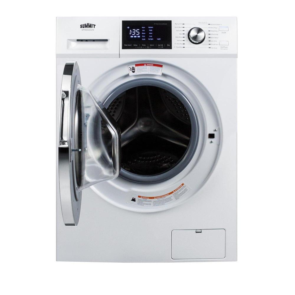 SUMMIT 24 in. 115V Washer/Dryer Combo in White (SPWD2202W) 