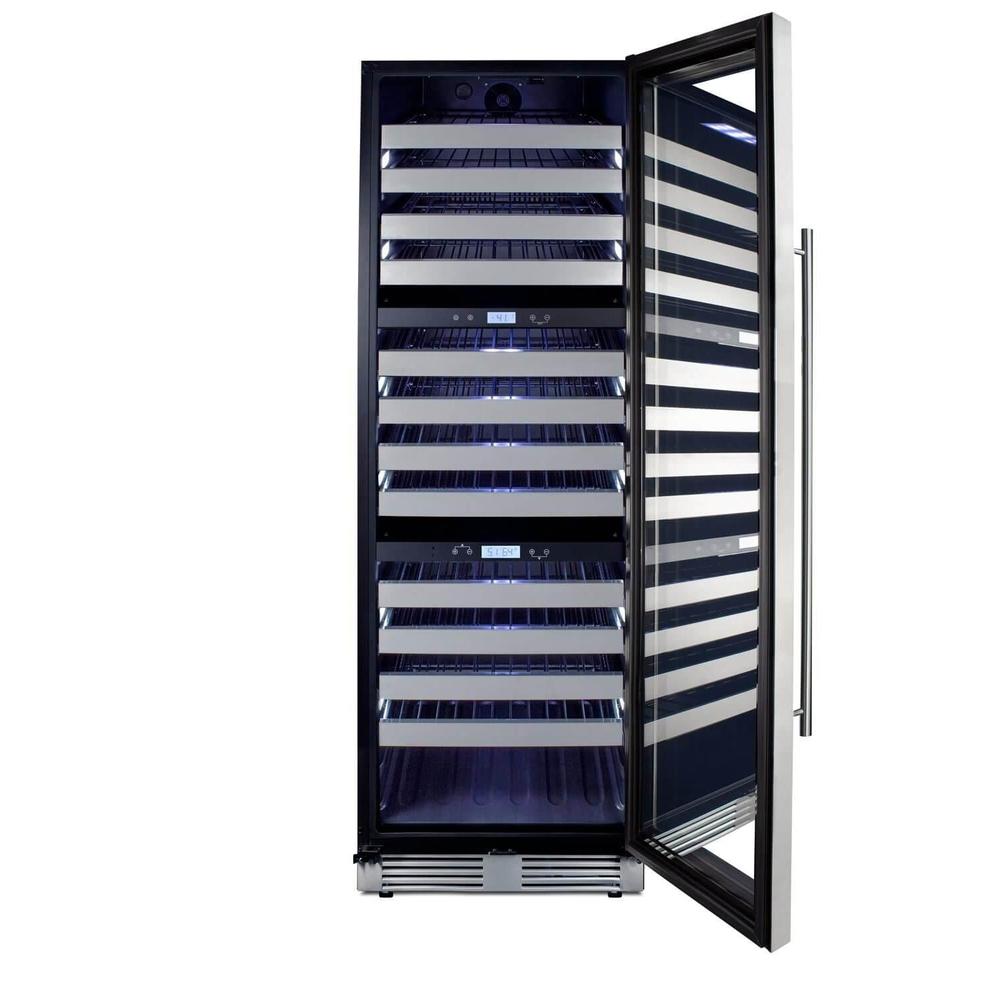 SUMMIT 24 in. 149-Bottle Triple Zone Wine Cellar (SWCP1988T) 
