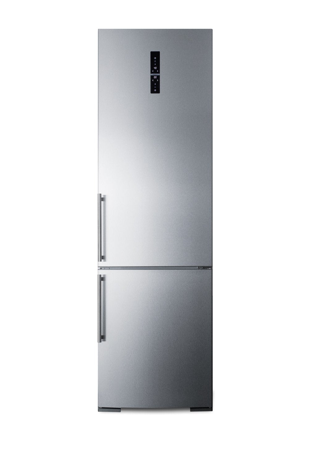 SUMMIT 24 in. Bottom Freezer Refrigerator (FFBF181ES) front, closed.