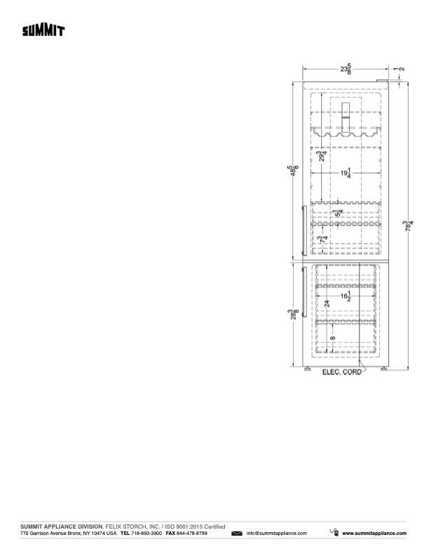 SUMMIT 24 in. Bottom Freezer Refrigerator (FFBF181ES) 