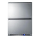 SUMMIT 24 in. Built-In 2-Drawer All-Refrigerator (FF642D) front, closed.