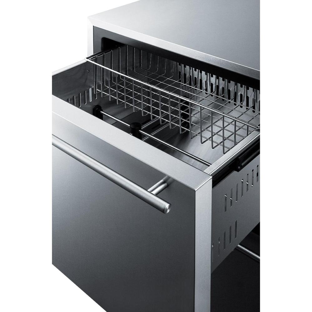SUMMIT 24 in. Built-In 2-Drawer All-Refrigerator (FF642D) 