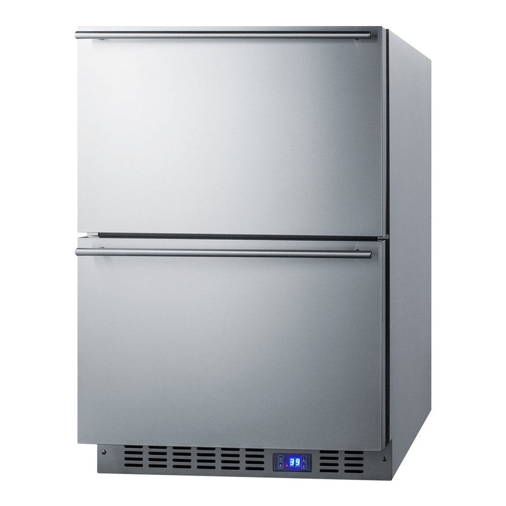 SUMMIT 24 in. Built-In 2-Drawer All-Refrigerator (FF642D) 