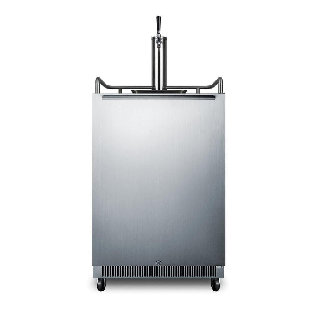 SUMMIT 24 in. Built-In Kegerator (SBC677BI) front, closed.