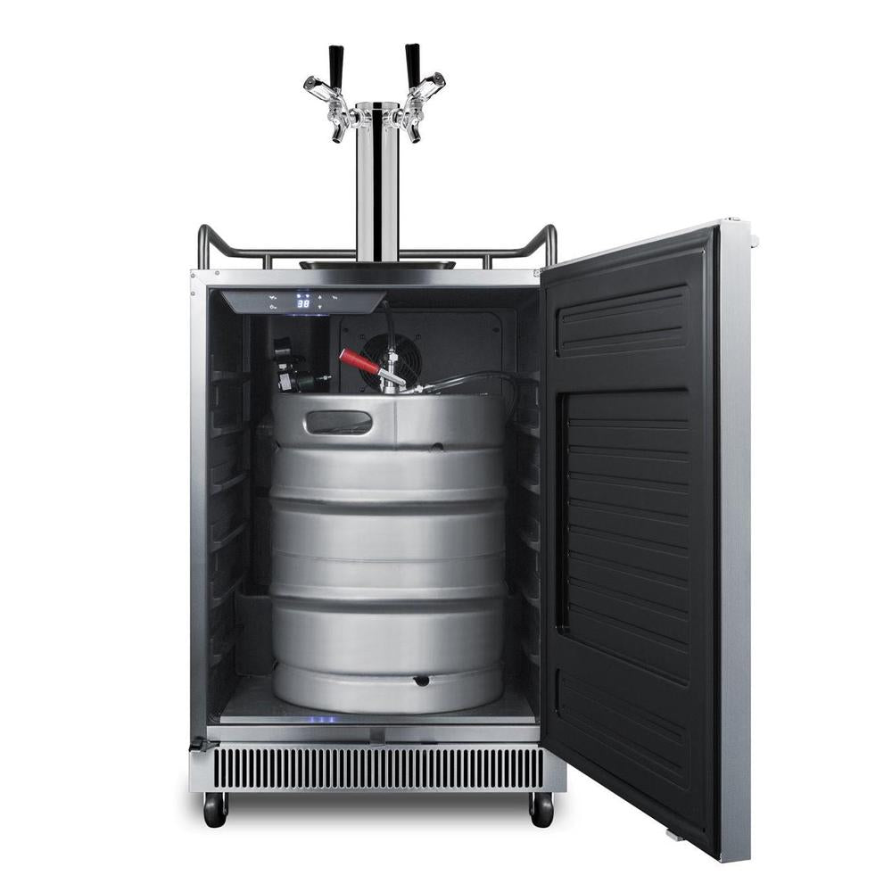 SUMMIT 24 in. Built-In Kegerator with TapLock in Stainless Steel (SBC677BITWINTL) 
