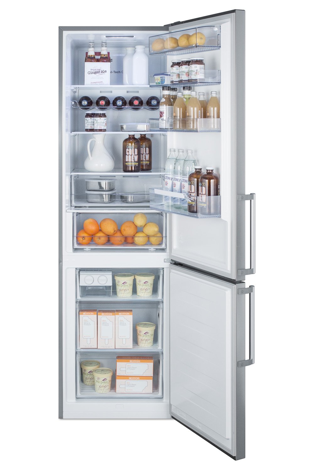 SUMMIT 24 in. Counter-Depth Bottom Freezer Refrigerator (FFBF192SS) 