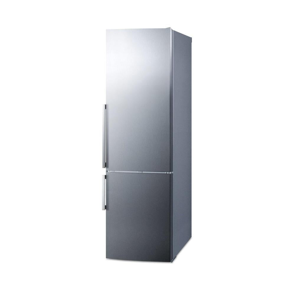 SUMMIT 24 in. Counter-Depth Bottom Freezer Refrigerator in Stainless Steel (FFBF246SS) 