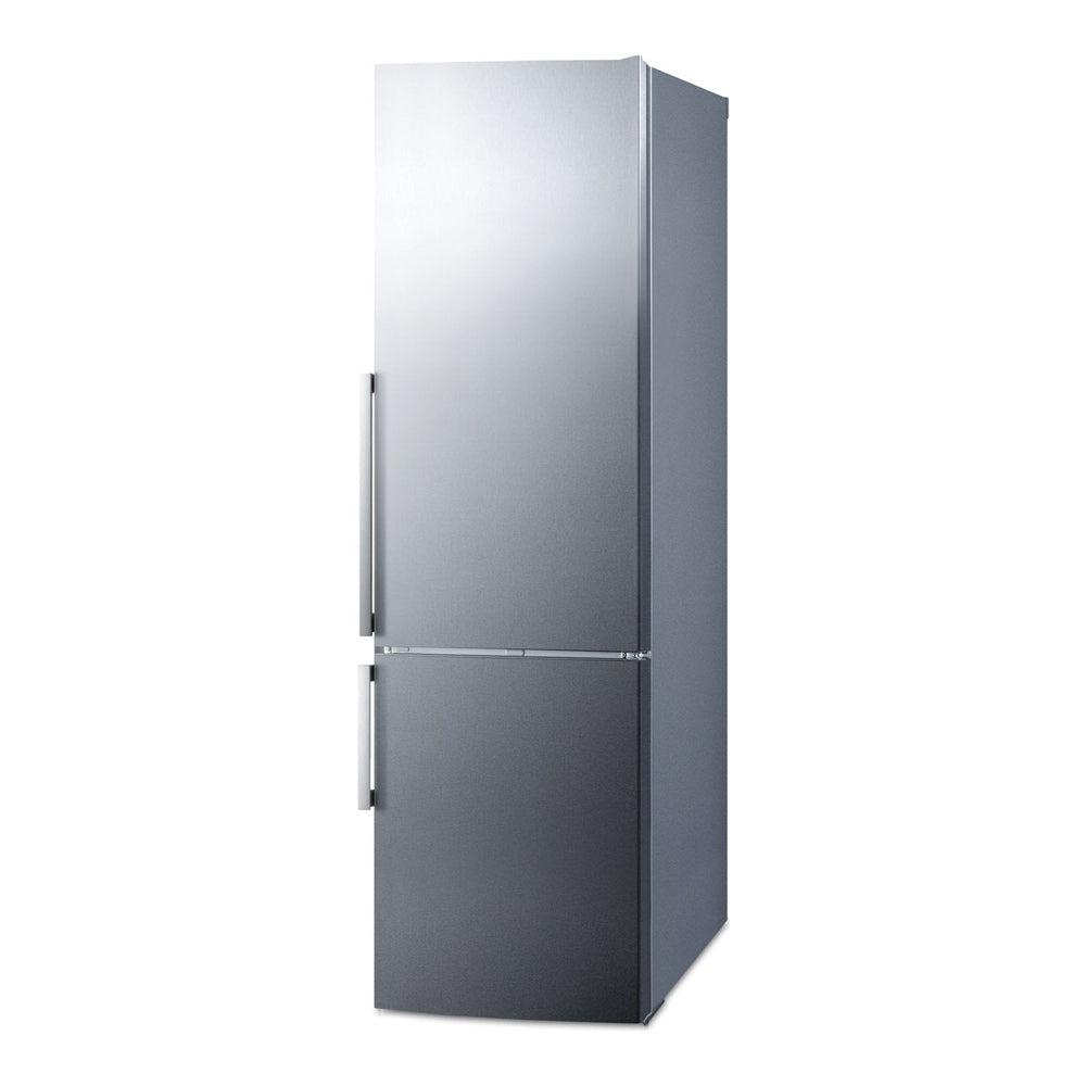 SUMMIT 24 in. Counter-Depth Bottom Freezer Refrigerator in Stainless Steel (FFBF246SS) main image.