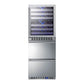 SUMMIT 24 in. Dual-Zone Wine Cellar and 2-Drawer All-Refrigerator (SWCDAR24) 