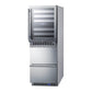 SUMMIT 24 in. Dual-Zone Wine Cellar and 2-Drawer All-Refrigerator (SWCDAR24) Stainless Steel