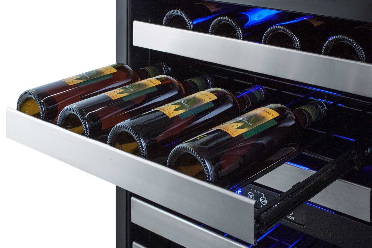 SUMMIT 24 in. Dual-Zone Wine Cellar and 2-Drawer All-Refrigerator (SWCDAR24) 