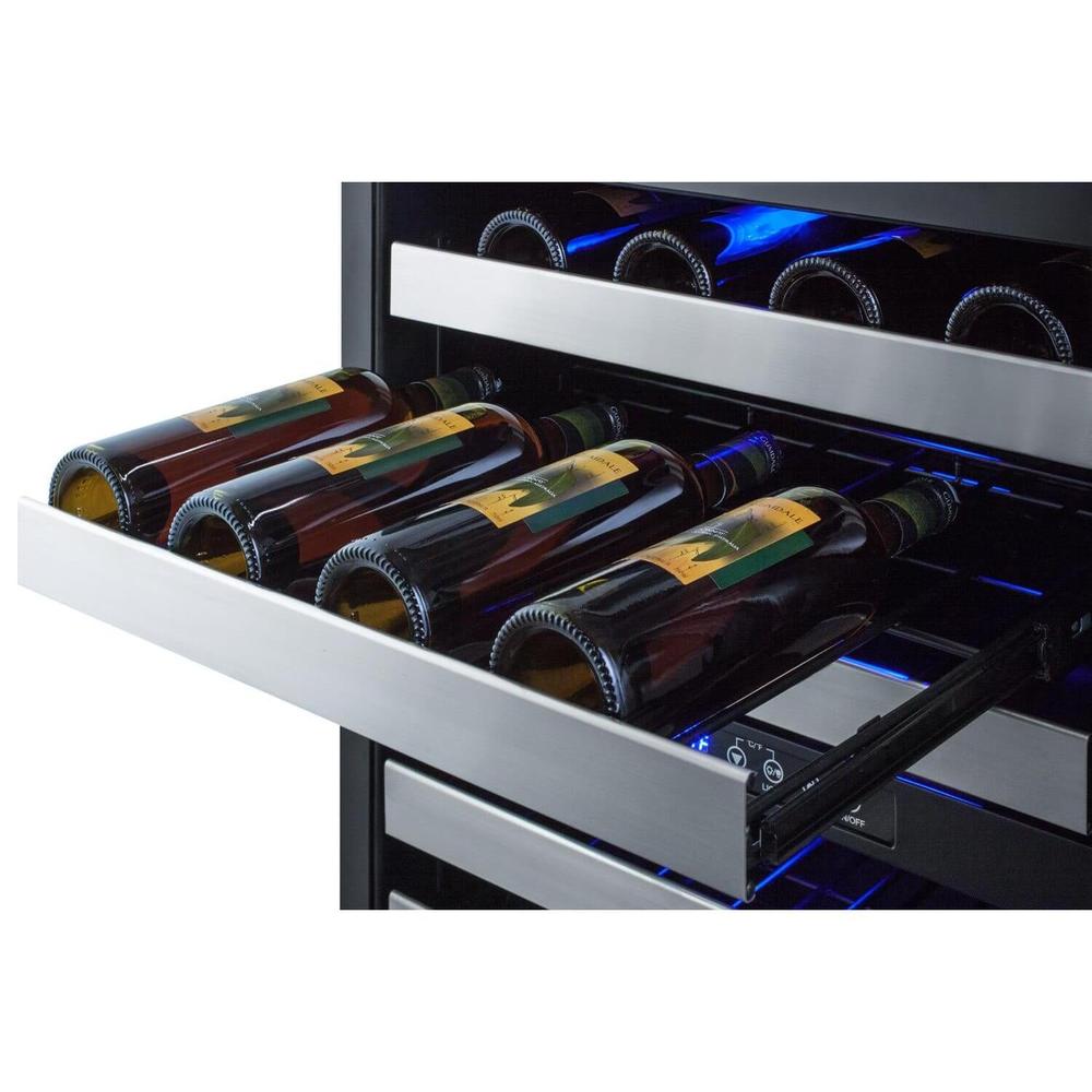 SUMMIT 24 in. Dual-Zone Wine Cellar and 2-Drawer All-Refrigerator (SWCDAR24) 