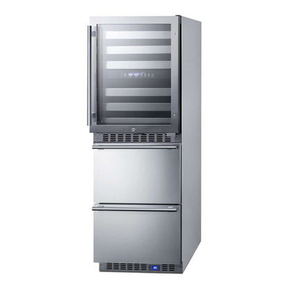 SUMMIT 24 in. Dual-Zone Wine Cellar and 2-Drawer All-Refrigerator (SWCDAR24) main image.