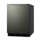 SUMMIT 24 in. Freestanding All-Refrigerator (FF63B) Black Stainless Steel No Handle